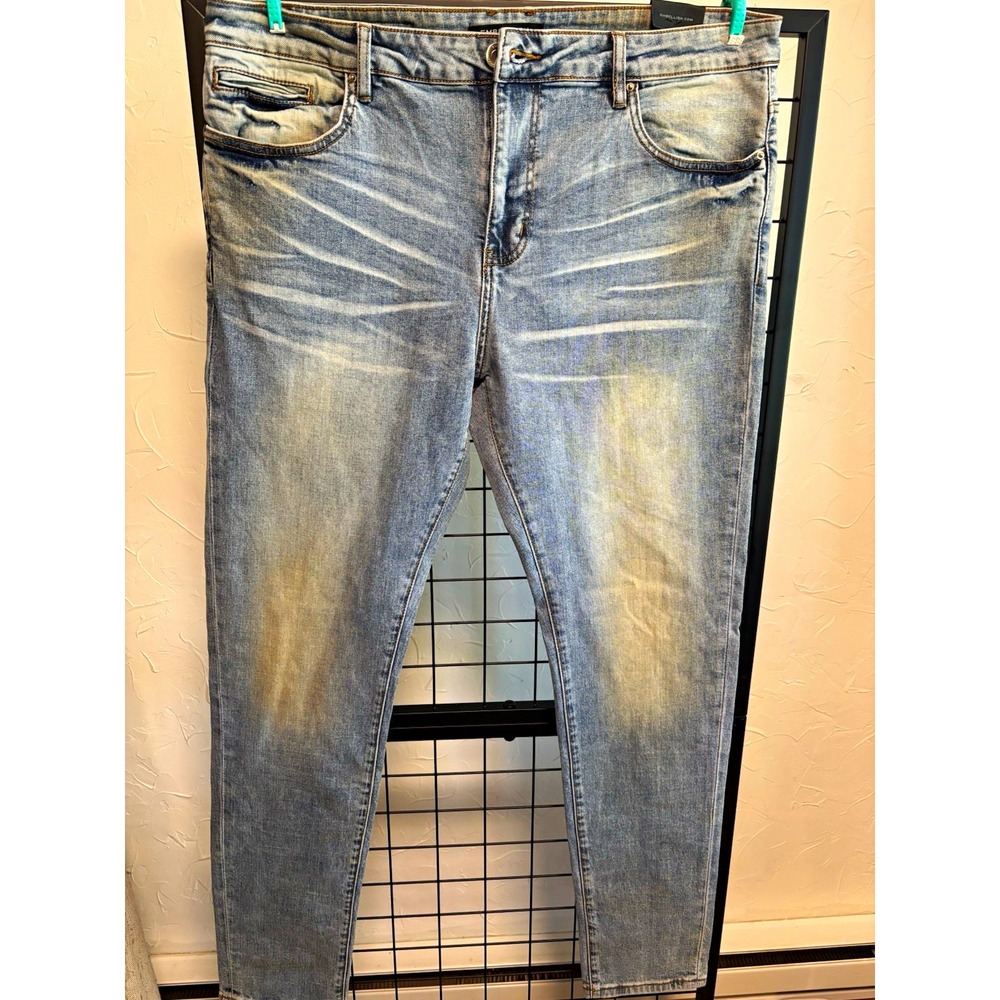 Embellish Mens Jeans Size 40 Light Wash Faded Denim Streetwear Y2K NWT